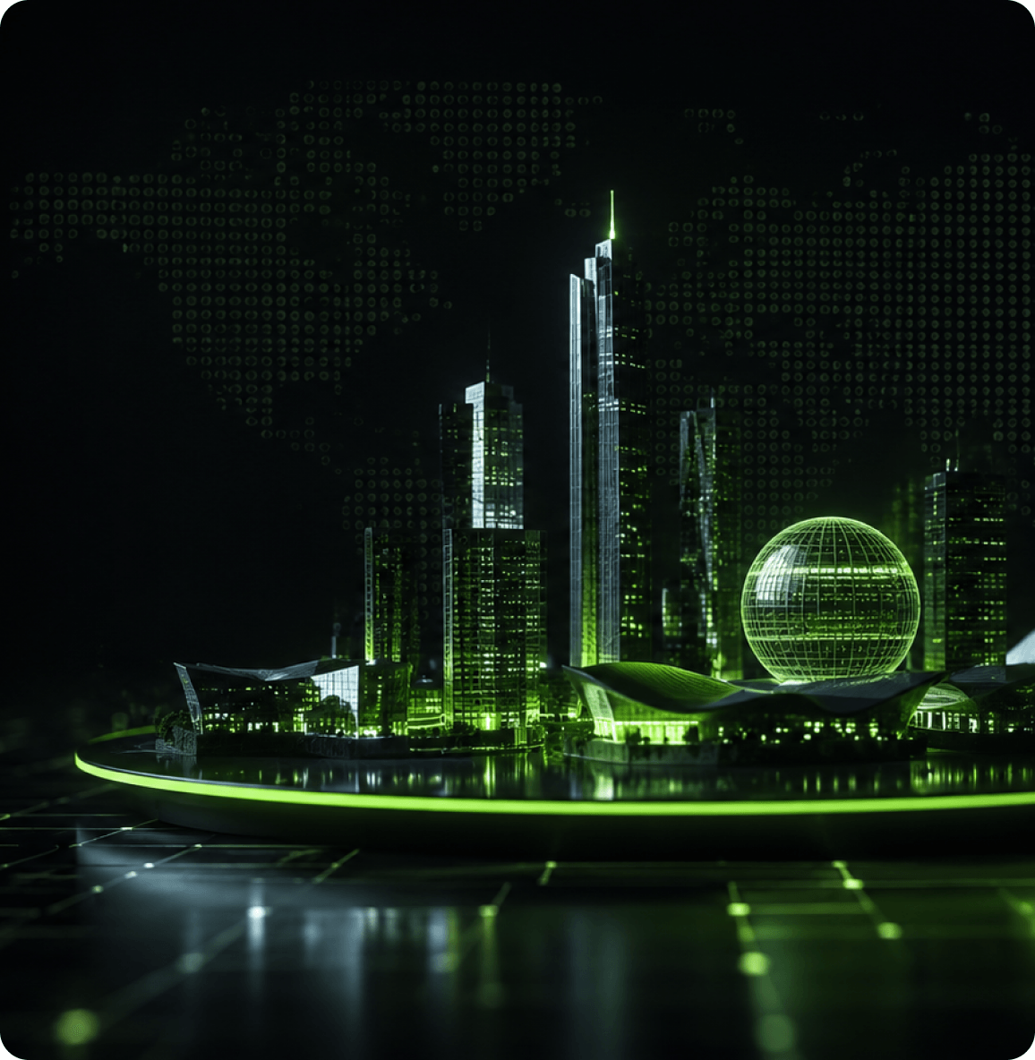 Astana International Financial Centre skyline